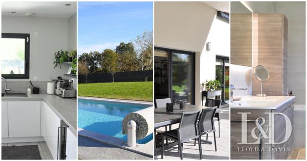 VILLA T6 PLAIN-PIED - CONTEMPORAINE - BELLES PRESTATIONS - PISCINE CHAUFFEE