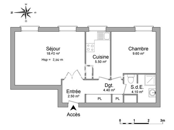 Location Appartement 2 pièces 44.5 m² - RUE GUSTAVE DESPLACES Aix En Provence 13100