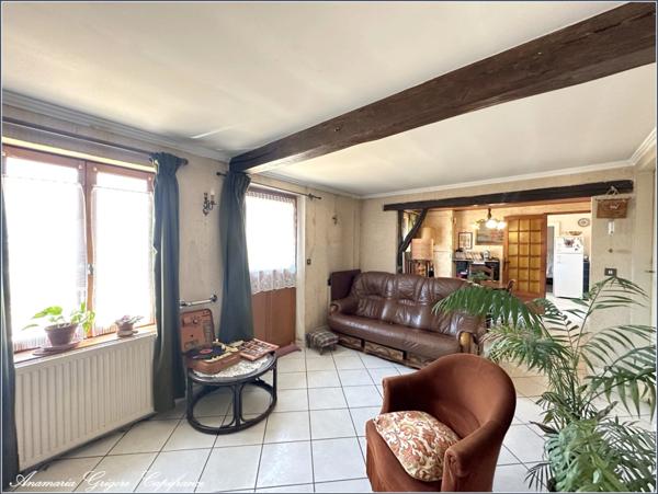 Centre de COURVILLE SUR EURE- maison de plain-pied, Surface- 92m², terrain clos de 395 m²