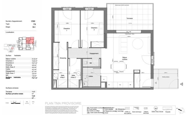 Appartement à vendre    3 pièces •  Uzès
