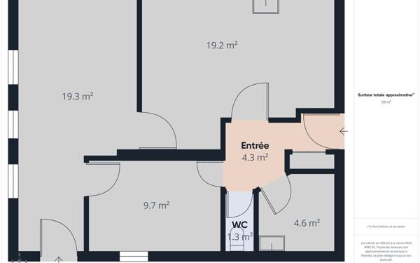 Appartement à vendre    2 pièces •  Bernay