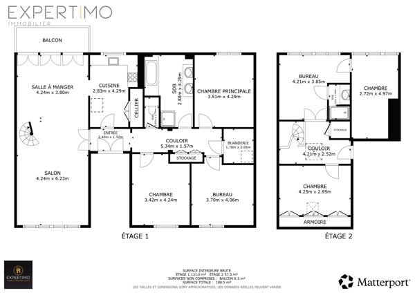 BREST – PILIER ROUGE – DUPLEX BOURGEOIS 188 M² – 3ème & 4ème ÉTAGES – 6 CHAMBRES