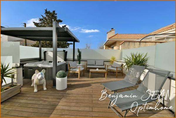 Maison f8 rénovée de 186m² à Valras-Plage, à proximité du centre-ville et au calme absolu