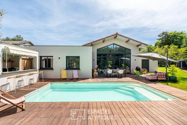 Maison familiale d’architecte avec piscine
