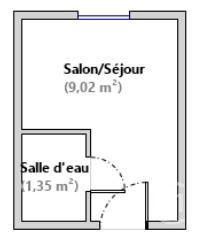 Appartement F1 à vendre  1 pièce - 10,33 m2 PARIS - 75015