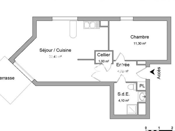 Location Appartement 2 pièces 43.5 m² - 4 ALLEE PEGASE Lons 64140