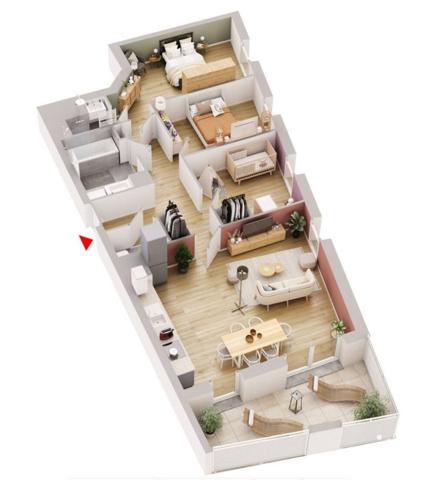 Appartement 3 pièces de 65 m² à Étiolles (91450)