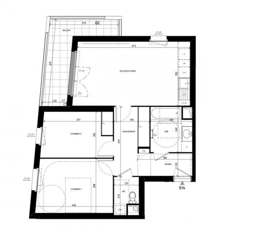 Appartement 3 pièces de 65 m² à Étiolles (91450)