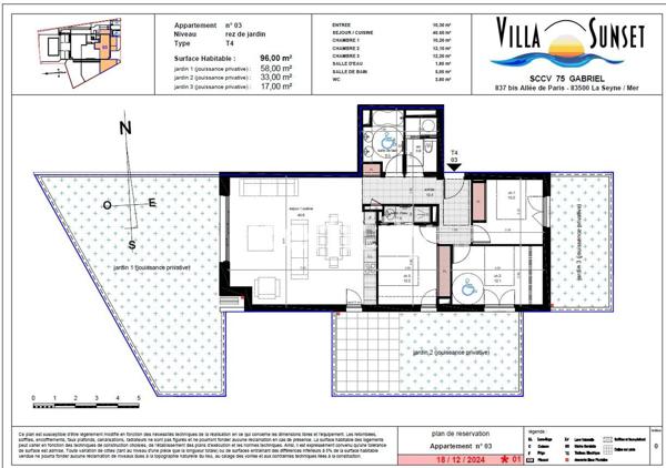 Appartement 4 pièces - 96 m² Bien prestige