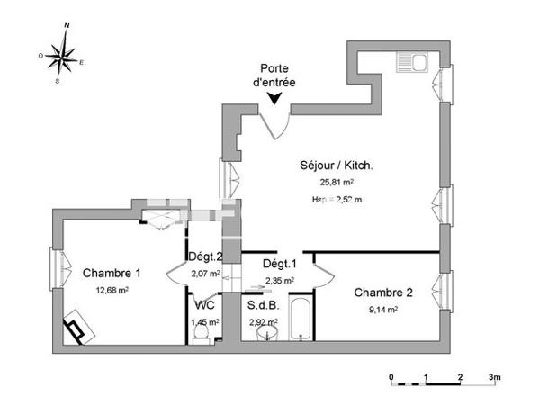 Location Appartement 3 pièces 56.4 m² - 14 RUE CHRISTIAN PFISTER Nancy 54000