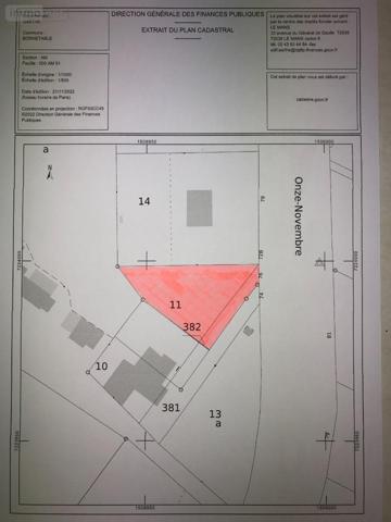 Terrain à Batir à vendre à Bonnétable dans la Sarthe (72110), ref : 079/1516