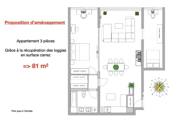 Appartement à vendre 2 pièces 72 m² Courbevoie