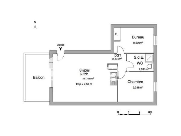 Location Appartement 2 pièces 49.87 m² - FONTAINE D'IRIS Orange 84100