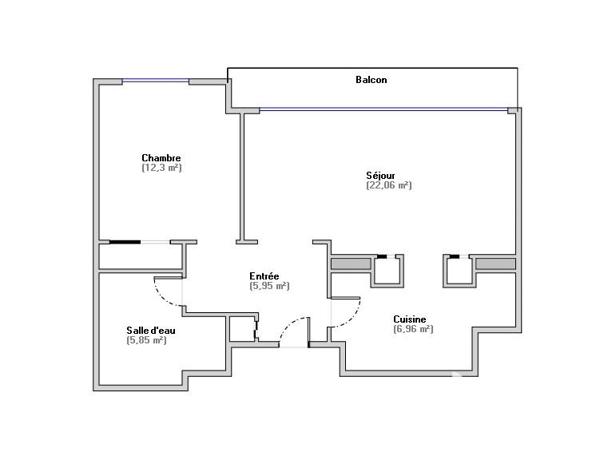 Location appartement 2 pièces 53,12 m² Paris 4