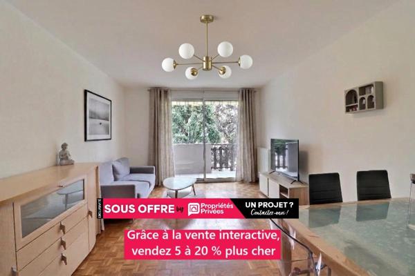 Appartement Type 3 , 72m²  carrez, traversant avec Balcon sud/Est + garage et cave