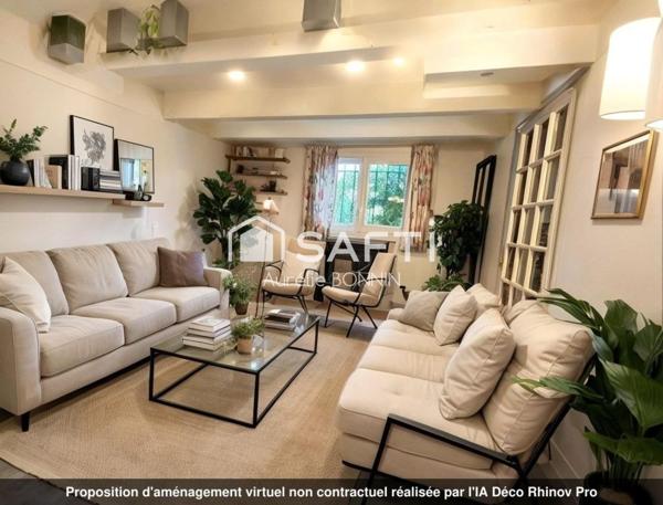 Maison de plain pied avec jardin