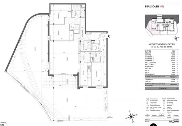 Beausoleil – 4P Neuf avec Jardin & Vue Mer – À 500 m de Monaco