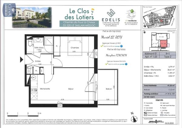 Appartement à louer 2 pièces 41.25m² Le Taillan-Médoc (33320)