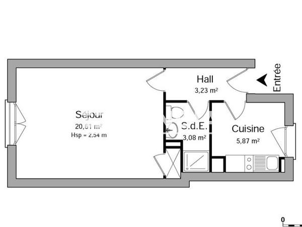 Location Studio 32.79 m² - 14 RUE DE LA GIBAUDERIE Poitiers 86000