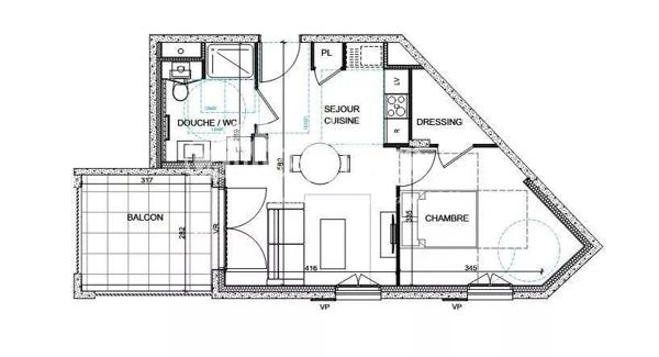 Appartement neuf 42 m² avec balcon
