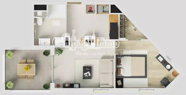 Appartement neuf 42 m² avec balcon