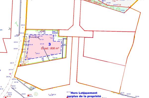 Terrain 806 m2