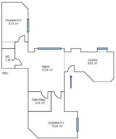 Appartement 3 pièces de 51 m² à Laval