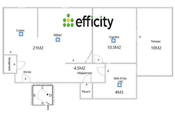 Appartement 2 pièces - 40 m²