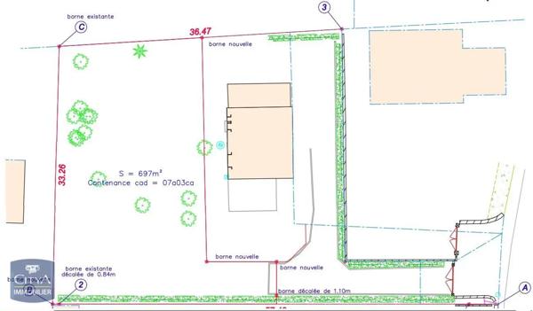 Terrain à vendre 697m²