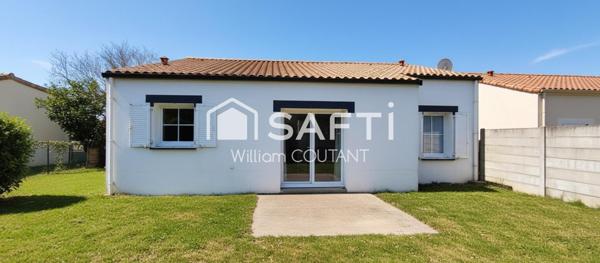 Maison de 88m2 de plain pied, trois chambres, quartier la Brossardière.