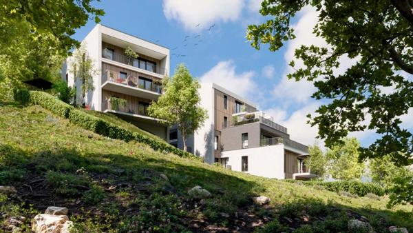 appartement T2 neuf à vendre ROUEN droite, surface hab 48.01 m2 + balcon 5.96 m2 + jardin 7.28 m2 + park.
