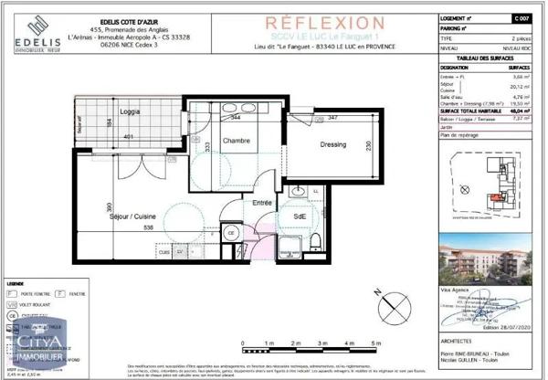 Appartement à louer 2 pièces 48.04m² Le Luc (83340)