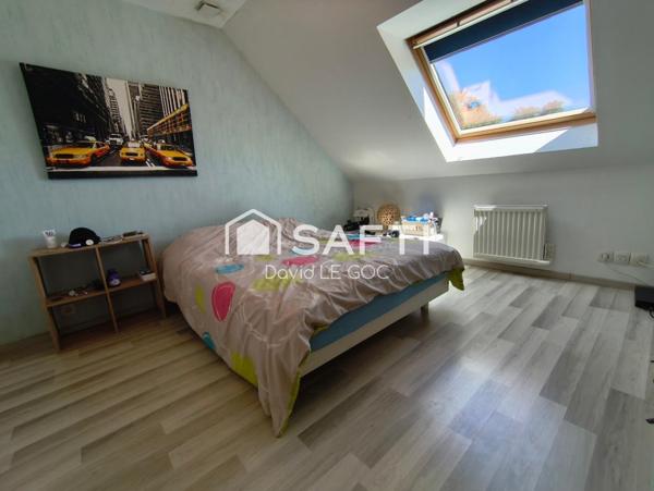 Saint evarzec, maison individelle, vie de plain pied construction par artisants 2011 bourg 1 km, chauffage au sol