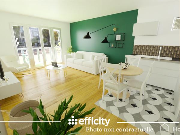 Appartement 2 pièces - 55 m² Exclusivité efficity