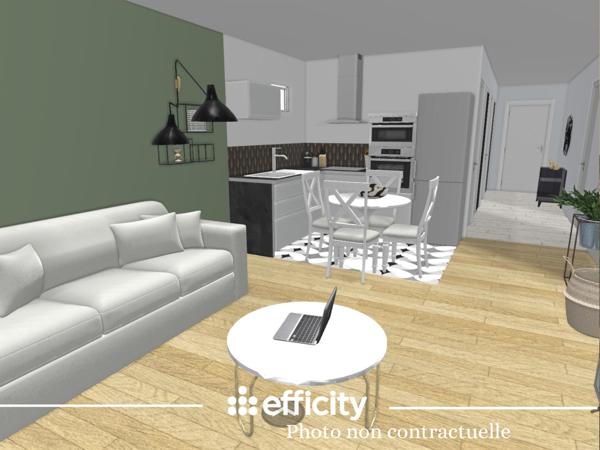 Appartement 2 pièces - 55 m² Exclusivité efficity