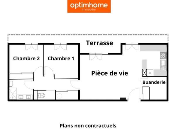 Exclusivité à SAINT ANDRÉ DE CORCY – Bel appartement T3 de 67 m², 2 chambres + buanderie, terrasse et garage