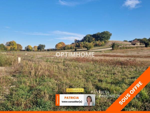 Terrain de 1 718,00 m² MONTETON (47)