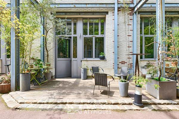 Maison-loft avec deux terrasses