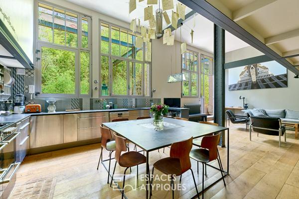 Maison-loft avec deux terrasses