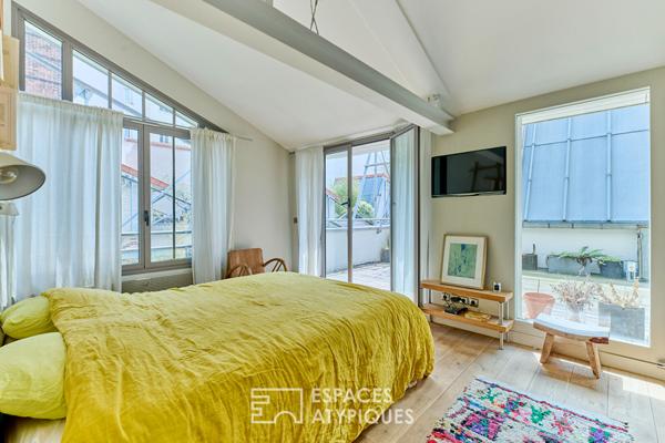 Maison-loft avec deux terrasses