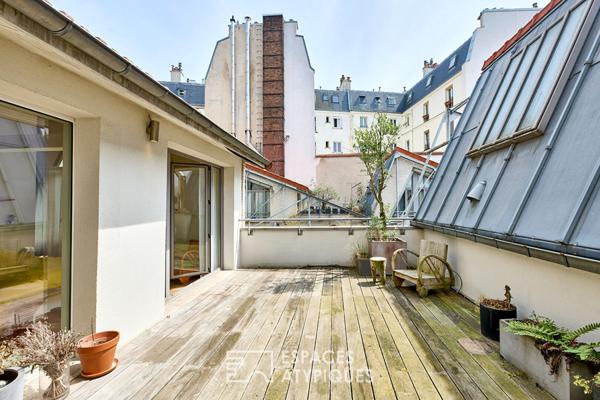 Maison-loft avec deux terrasses