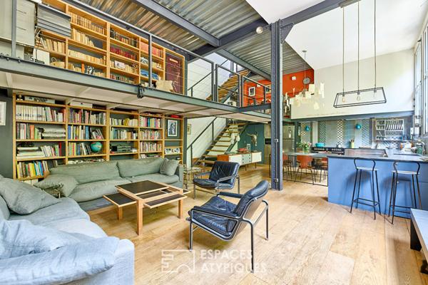 Maison-loft avec deux terrasses