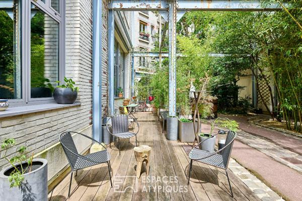 Maison-loft avec deux terrasses