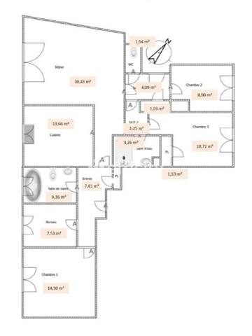 Appartement 5 pièces - 113 m²