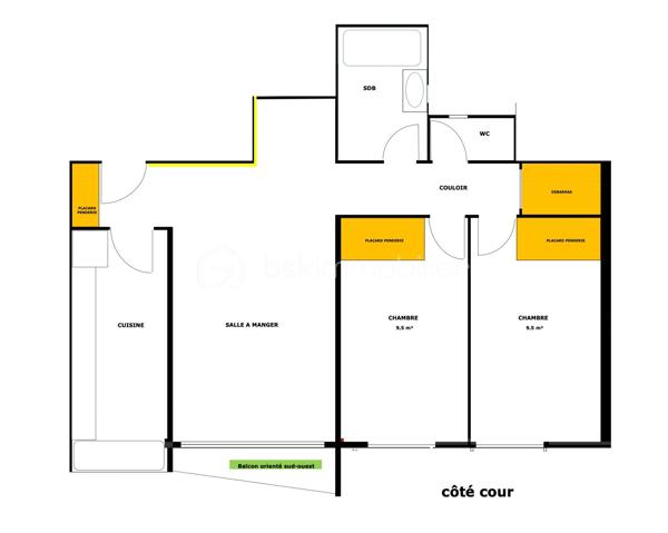 Au 6e et dernier étage avec ascenseur d’un immeuble en pierre de taille de la fin des années 50, ce 3 pièces de 52 m² bénéficie de qualités devenues rares : lumière, calme, absence totale de vis-à-vis et vue dégagée jusqu’à la Tour Eiffel.
Exposé sud-ouest, l’appartement profite d’une très belle luminosité tout au long de la journée. Le séjour ouvre sur un balcon avec une vue particulièrement dégagée sur les toits et le ciel, apportant une véritable sensation d’espace.
L’appartement se compose aujourd’hui d’un séjour, de deux chambres avec grand placard-penderie, d’une cuisine indépendante, d’une salle de bain et de WC séparés et un grand placard-débarras.
Ce bien nécessite une rénovation complète offrant l’opportunité de penser et créer un intérieur personnalisé, il dispose d’excellents fondamentaux : dernier étage, distribution agréable, parquet pouvant être conservé, avec un fort potentiel de valorisation. 
Des suggestions de rénovation virtuelle permettent de mieux se projeter dans les espaces.
Chauffage central et eau chaude collectifs sont inclus dans les charges.
Une cave complète ce bien. Copropriété bien entretenue.
Possibilité de parking en sus.

Situé rue du Révérend Père Christian Gilbert (quartier prisé), l’appartement bénéficie d’un environnement vivant et résidentiel, à proximité immédiate du carrefour des Bourguignons et de ses commerces, écoles et transports.
Métro Les Agnettes (ligne 13) à environ 500 m, gare de Bois-Colombes permettant de rejoindre Saint-Lazare en une dizaine de minutes, accès rapide à La Défense via le bus 178.

Les + :
• Dernier étage avec ascenseur
• Vue dégagée jusqu’à la Tour Eiffel
• Exposition sud-ouest
• Très lumineux
• Balcon
• Cave
• Beau potentiel après rénovation
• Copropriété bien entretenue