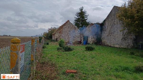 Grange en pierre à rénover sur terrain arboré de plus de 1000m2 à 5 minutes de Beaune La Rolande