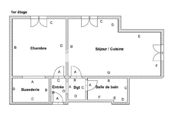 T2 fonctionnel et lumineux rénové
