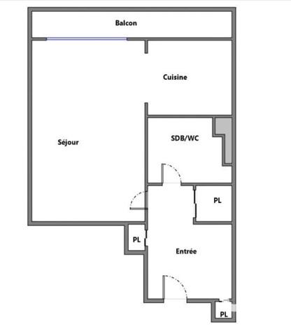 Appartement 1 pièce de 28 m² à Le Bourget (93350)