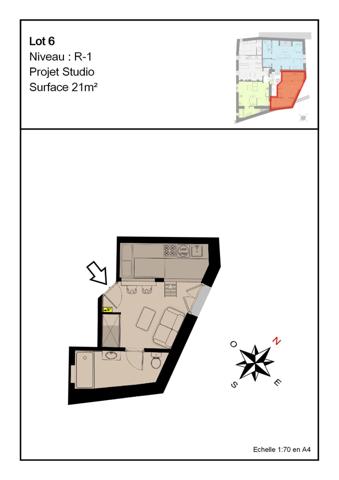 Studio en centre ville