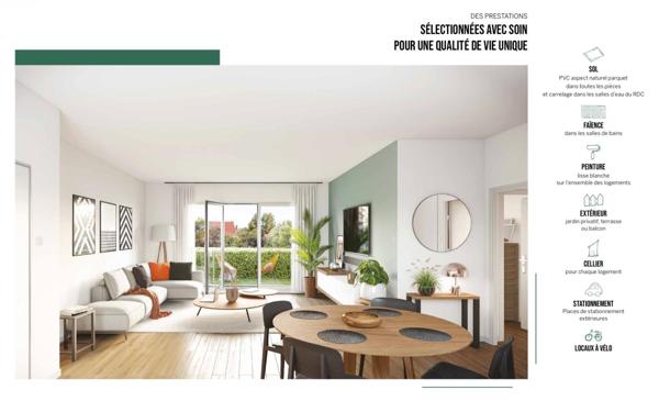 APPARTEMENT NEUF T3 - JARDIN PRIVATIF ET PARKING